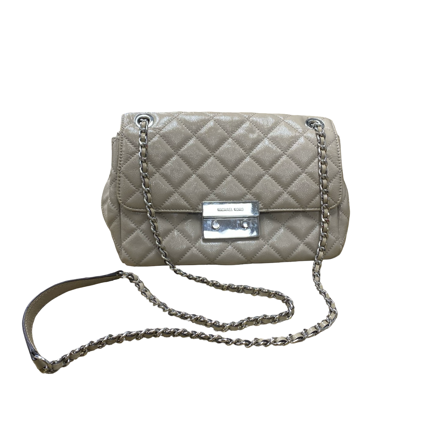 Handbag Designer By Michael Kors In Beige, Size:Medium