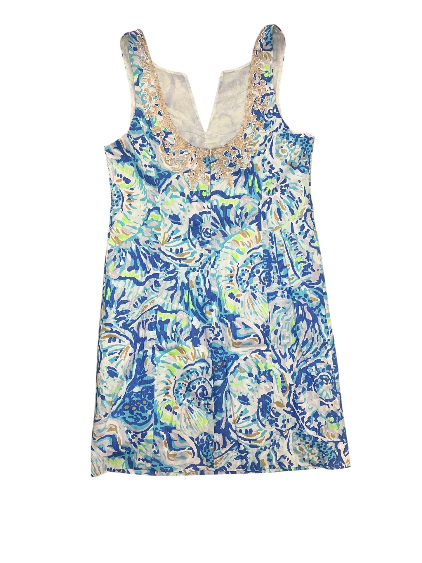 Dress Designer By Lilly Pulitzer In Blue & White, Size:M