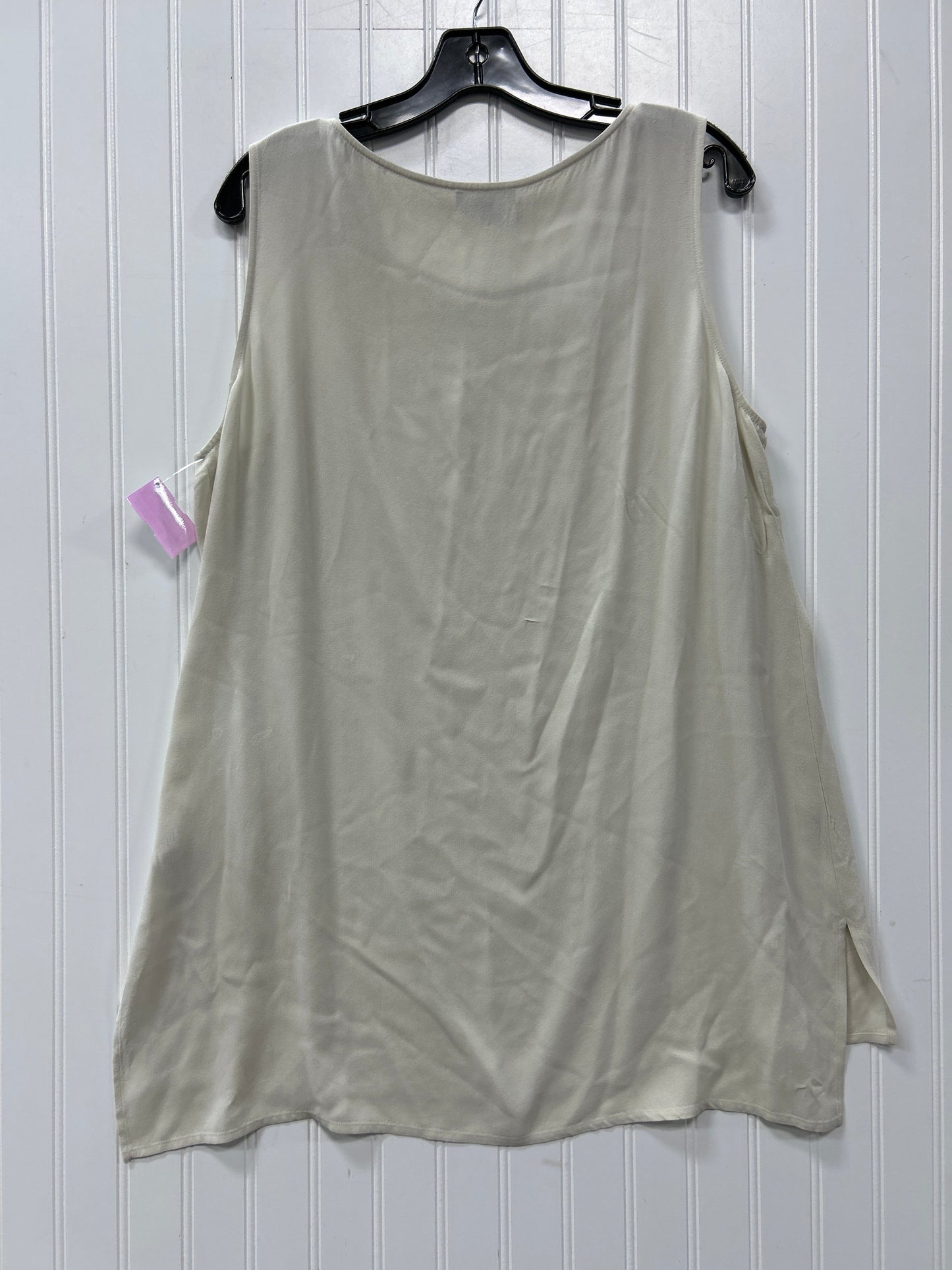 Top Sleeveless By Eileen Fisher In Cream, Size:L