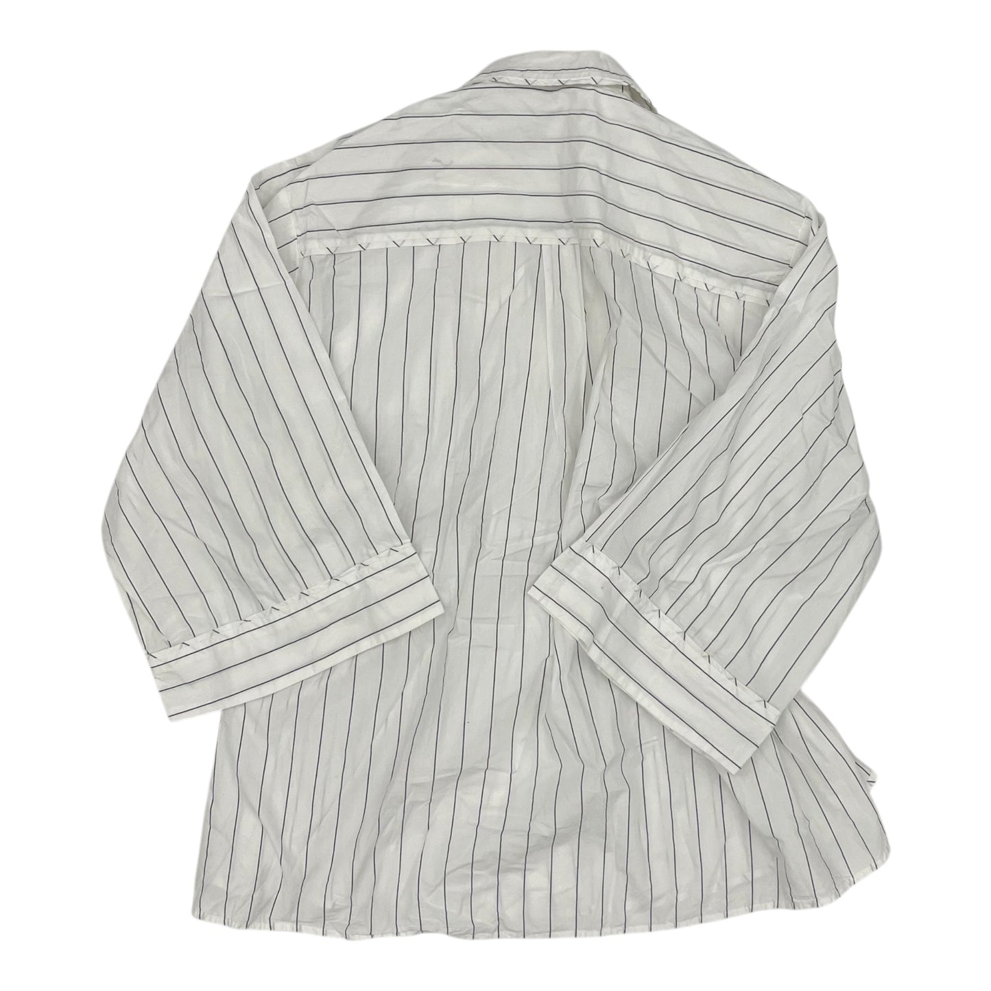 Blouse Ls By Anthropologie In White, Size:2X