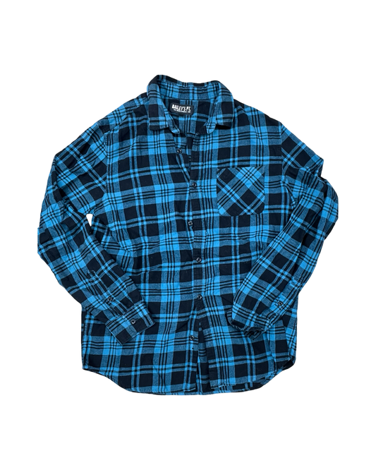 Blouse Ls By Clothes Mentor In Black & Blue, Size:M