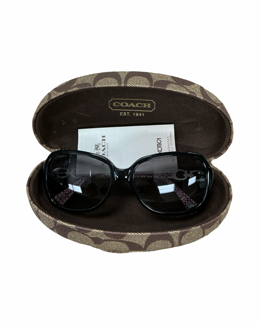 Sunglasses Designer By Coach In Black & Pink