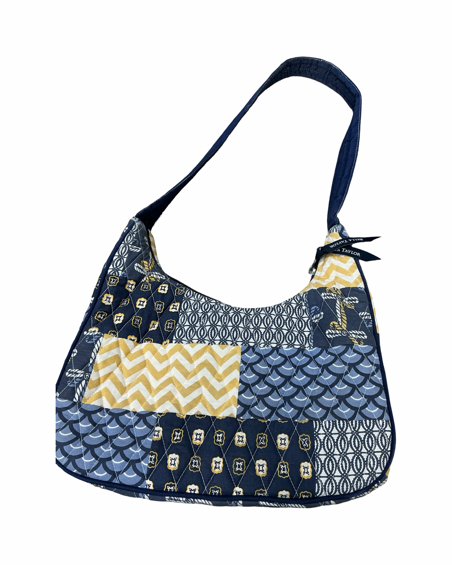 Handbag By Clothes Mentor In Blue & Yellow, Size:Medium