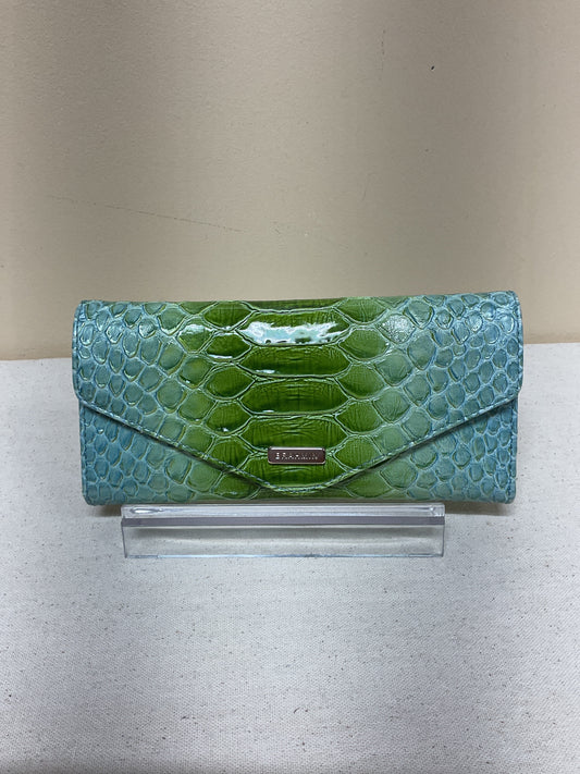 Wallet By Brahmin In Blue & Green, Size:Large