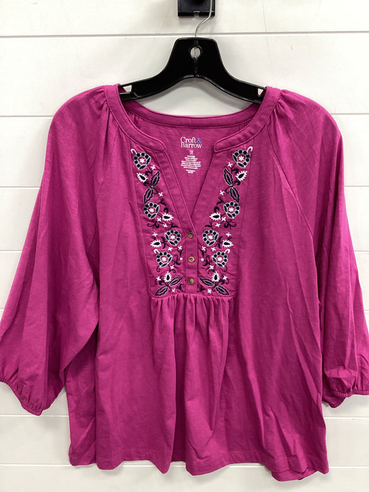 Top Ls By Croft And Barrow In Pink, Size:1X
