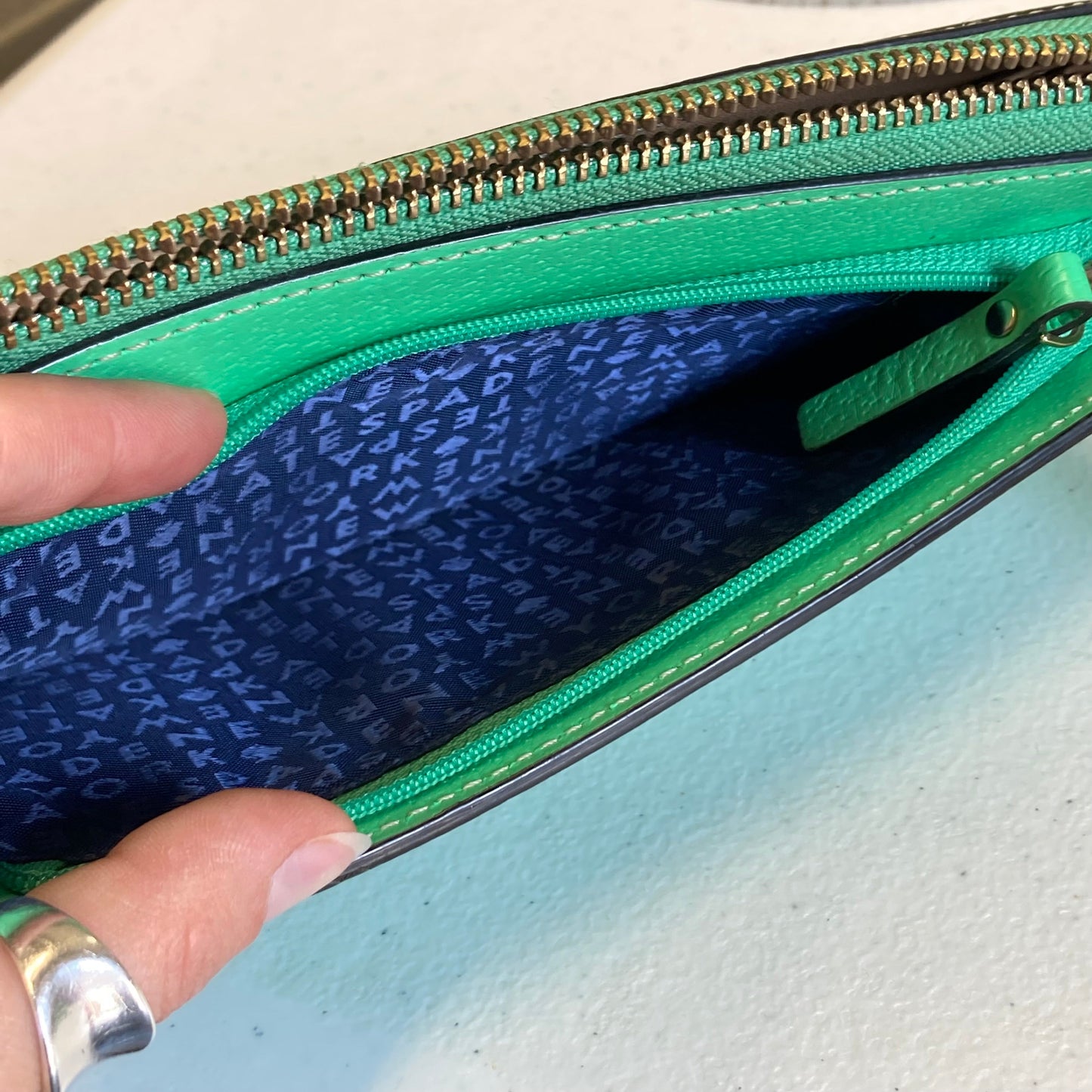 Wristlet Designer By Kate Spade In Green, Size:Medium
