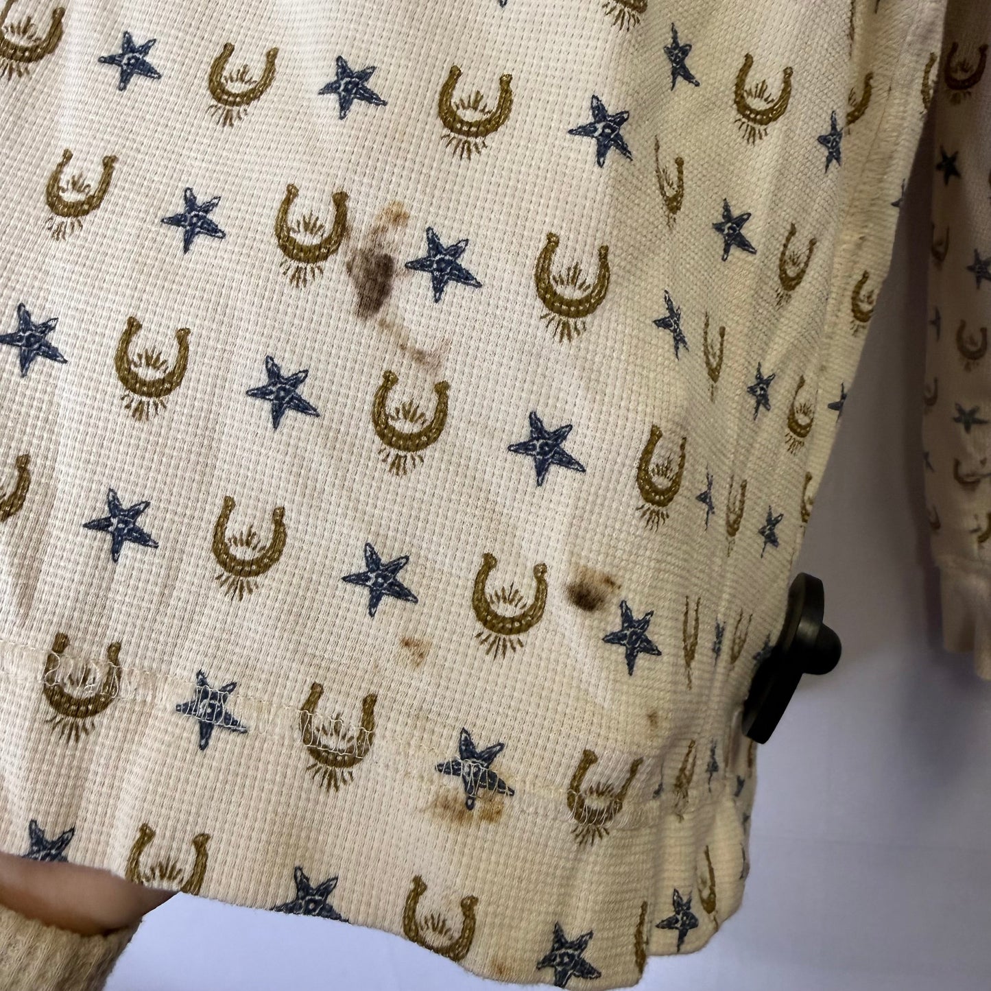 Top Long Sleeve By Anthropologie In Cream, Size: S