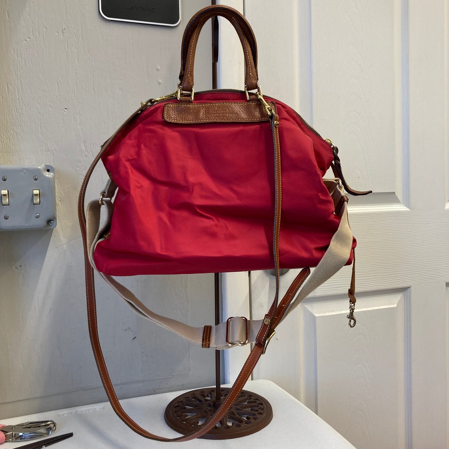 Handbag Designer By Dooney And Bourke In Red, Size:Large