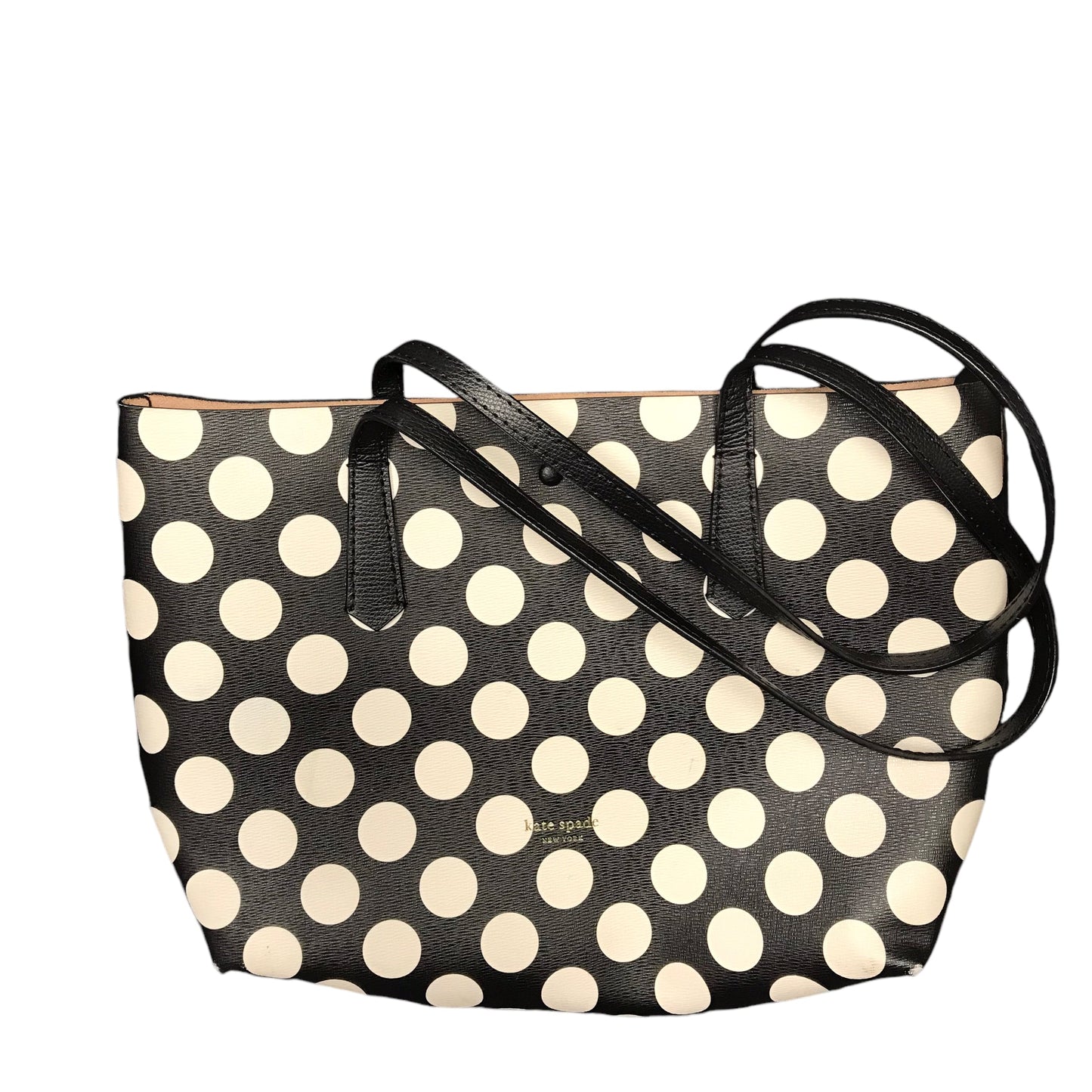 Tote Designer By Kate Spade In Black & White, Size:Medium