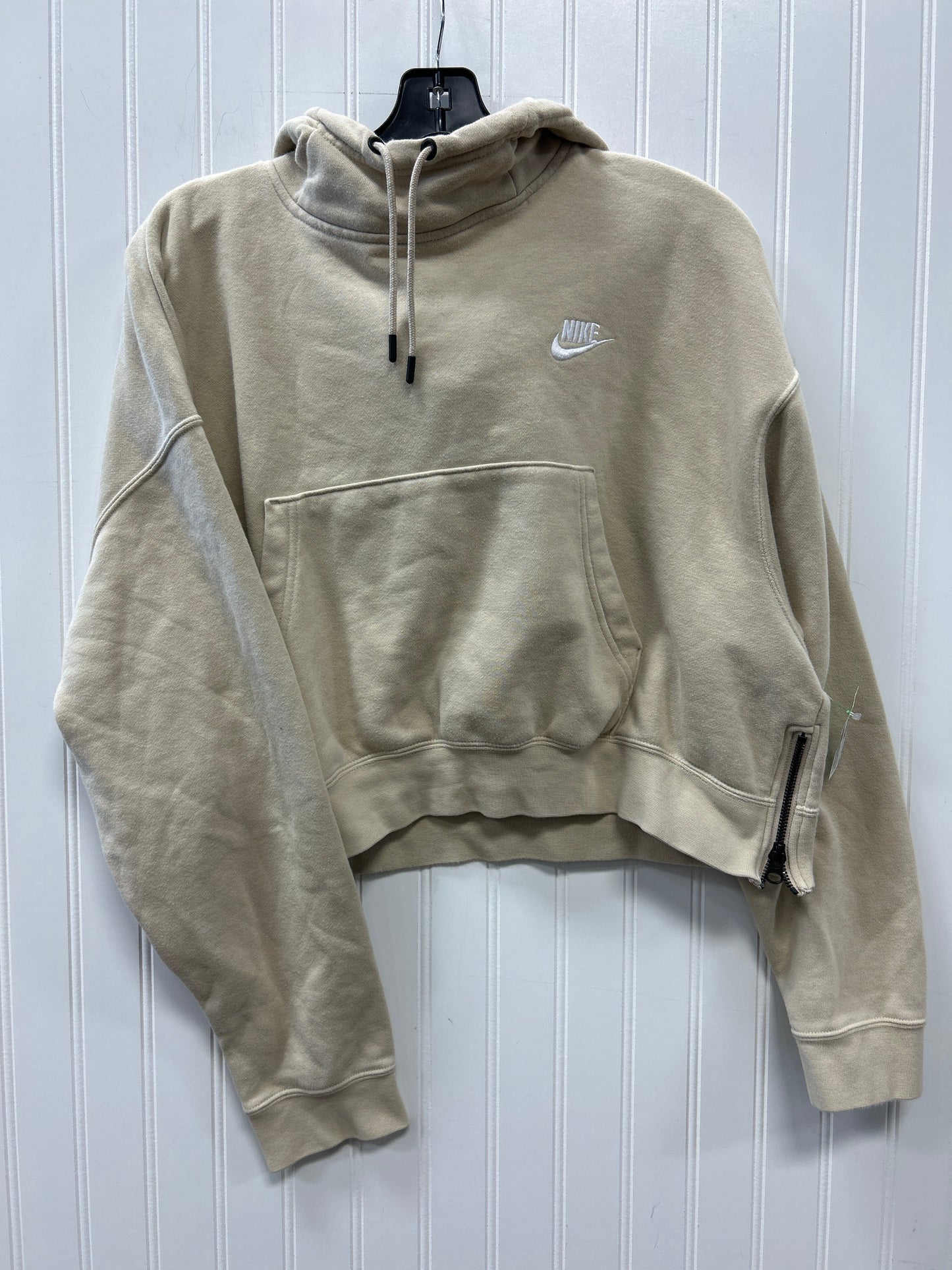 Sweatshirt Hoodie By Nike Apparel In Cream, Size:L