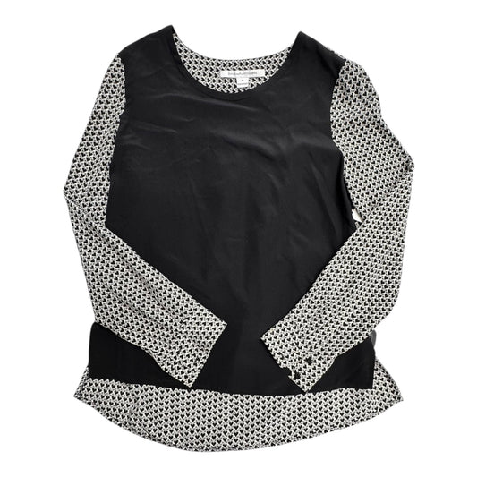 Top Ls Designer By Diane Von Furstenberg In Black & White, Size:10