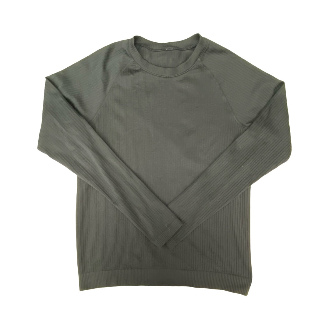 Athletic Top Ls Crewneck By Lululemon In Black, Size:L