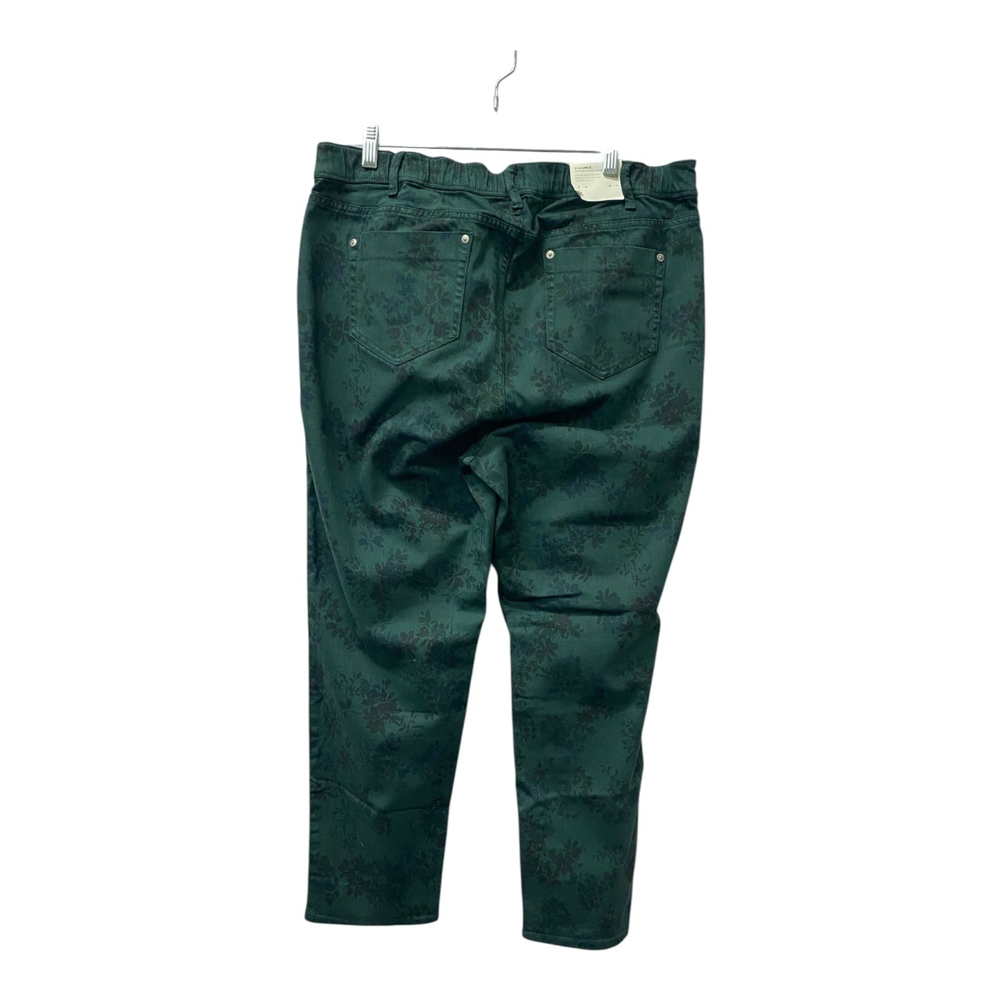 Jeans Straight By J. Jill In Green, Size:16