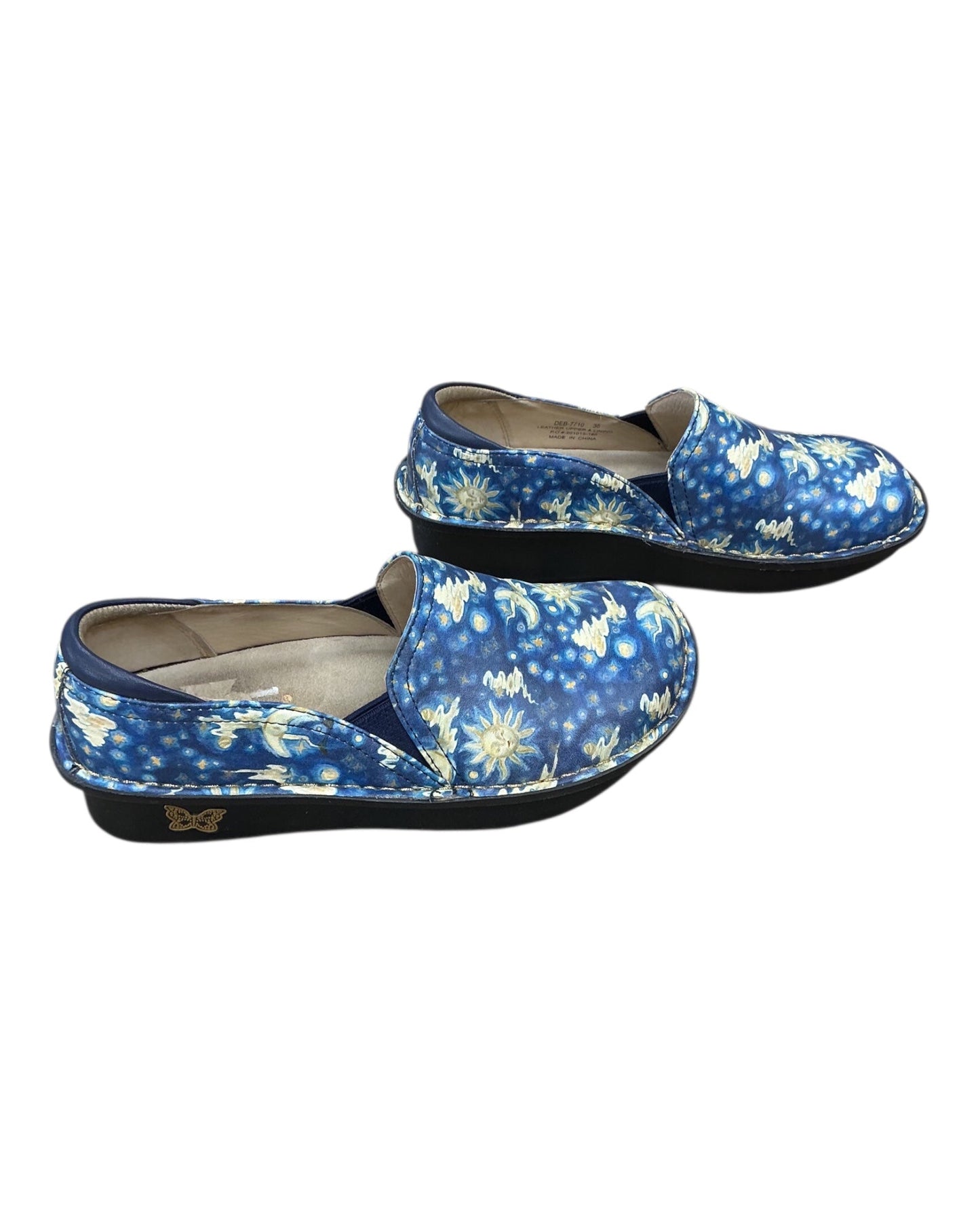 Shoes Flats By Alegria In Blue & Yellow, Size:5.5