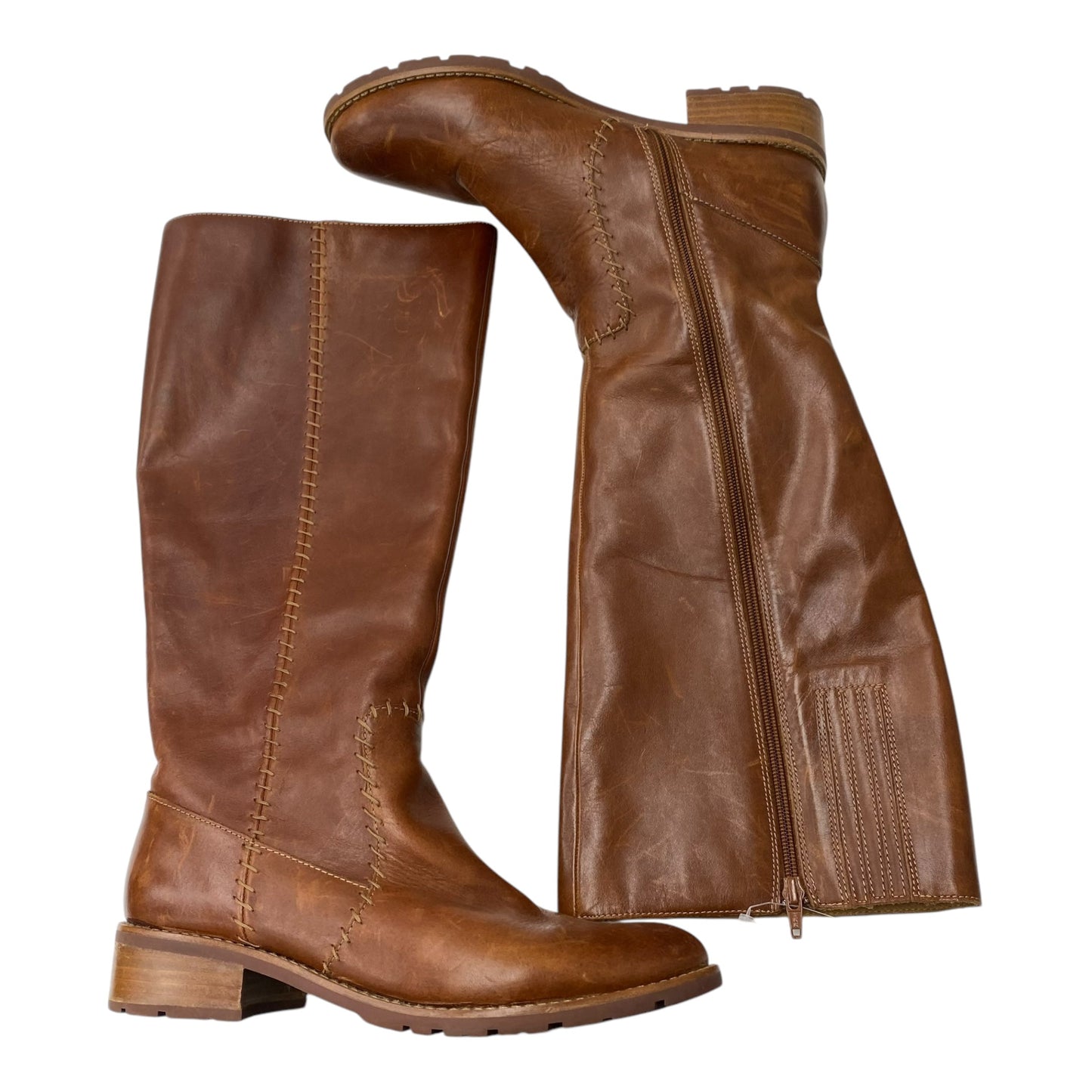 Boots Leather By Sofft In Brown, Size:9.5