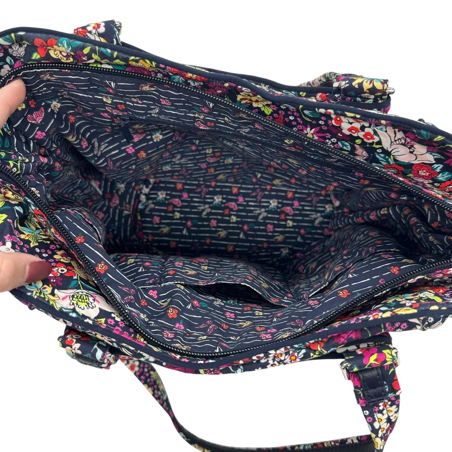 Handbag By Vera Bradley In Floral Print, Size:Large