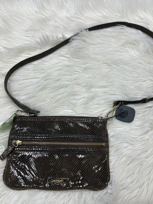 Handbag By Calvin Klein In Brown, Size:Small