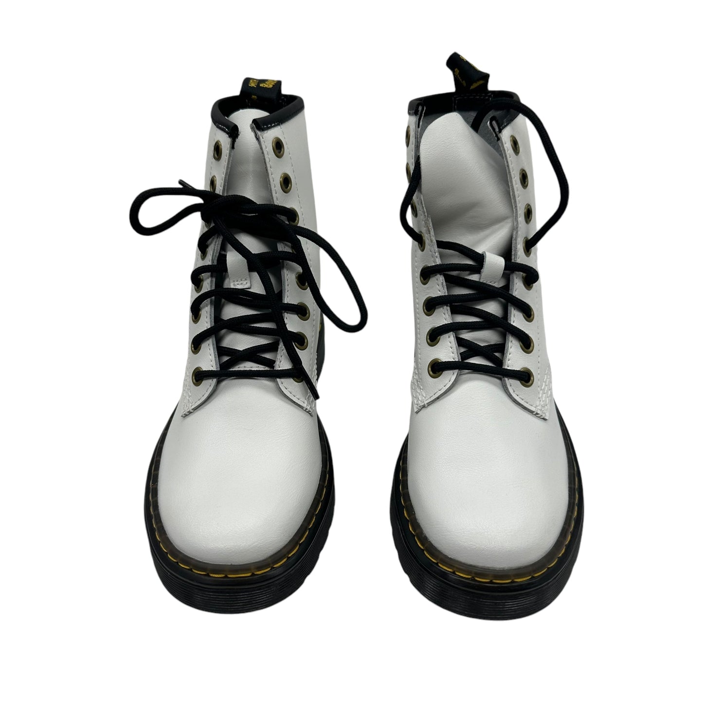 Boots Leather By Dr Martens In White, Size:5