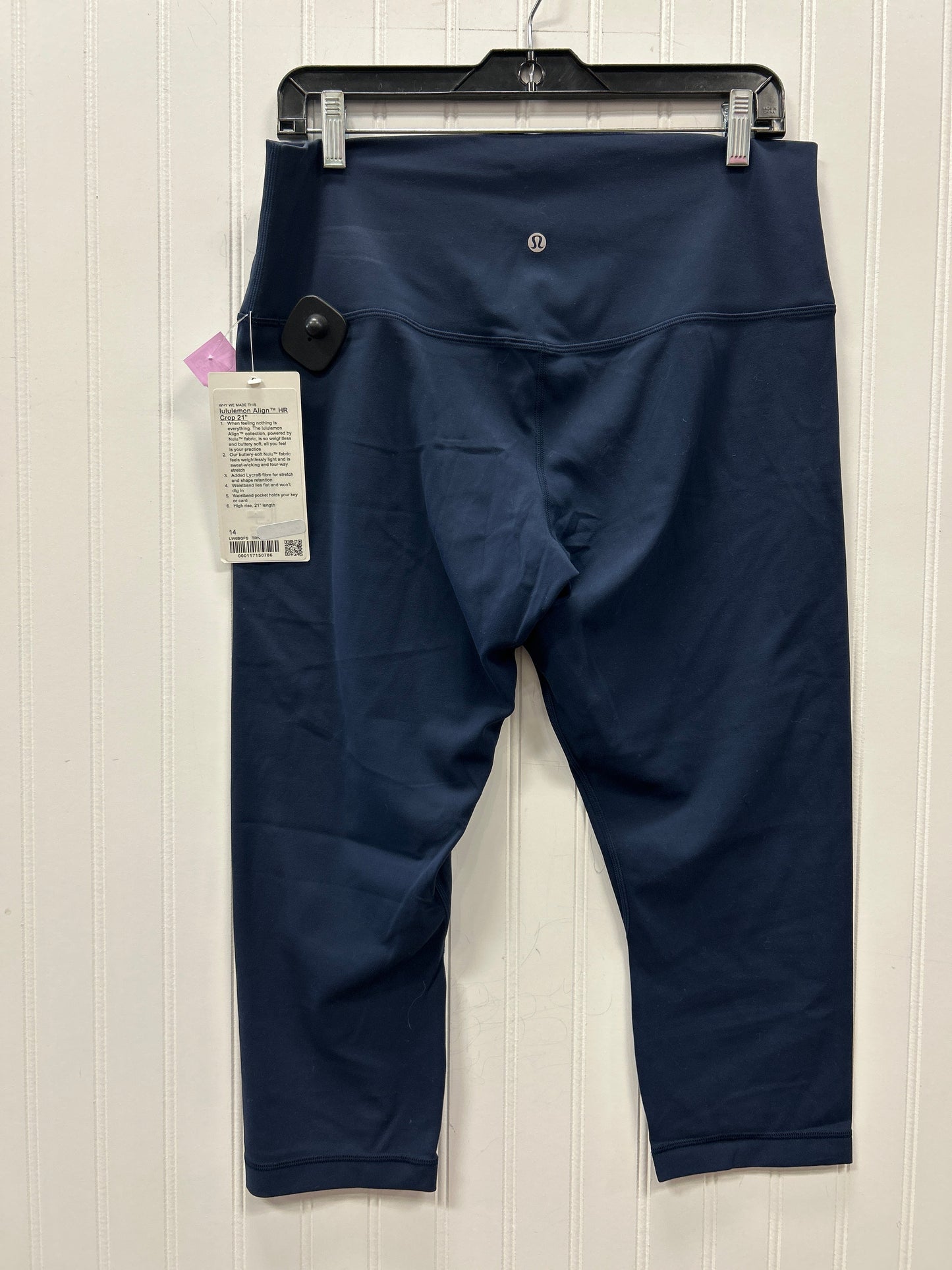 Athletic Leggings Capris By Lululemon In Navy, Size:14 NWT