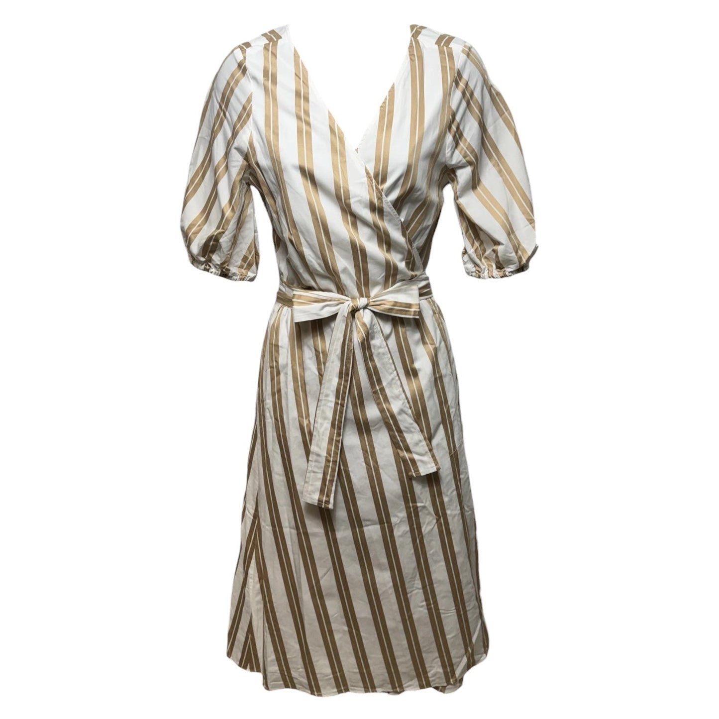 Wrap Dress Casual Midi By Ann Taylor In Striped Pattern, Size: S Tall