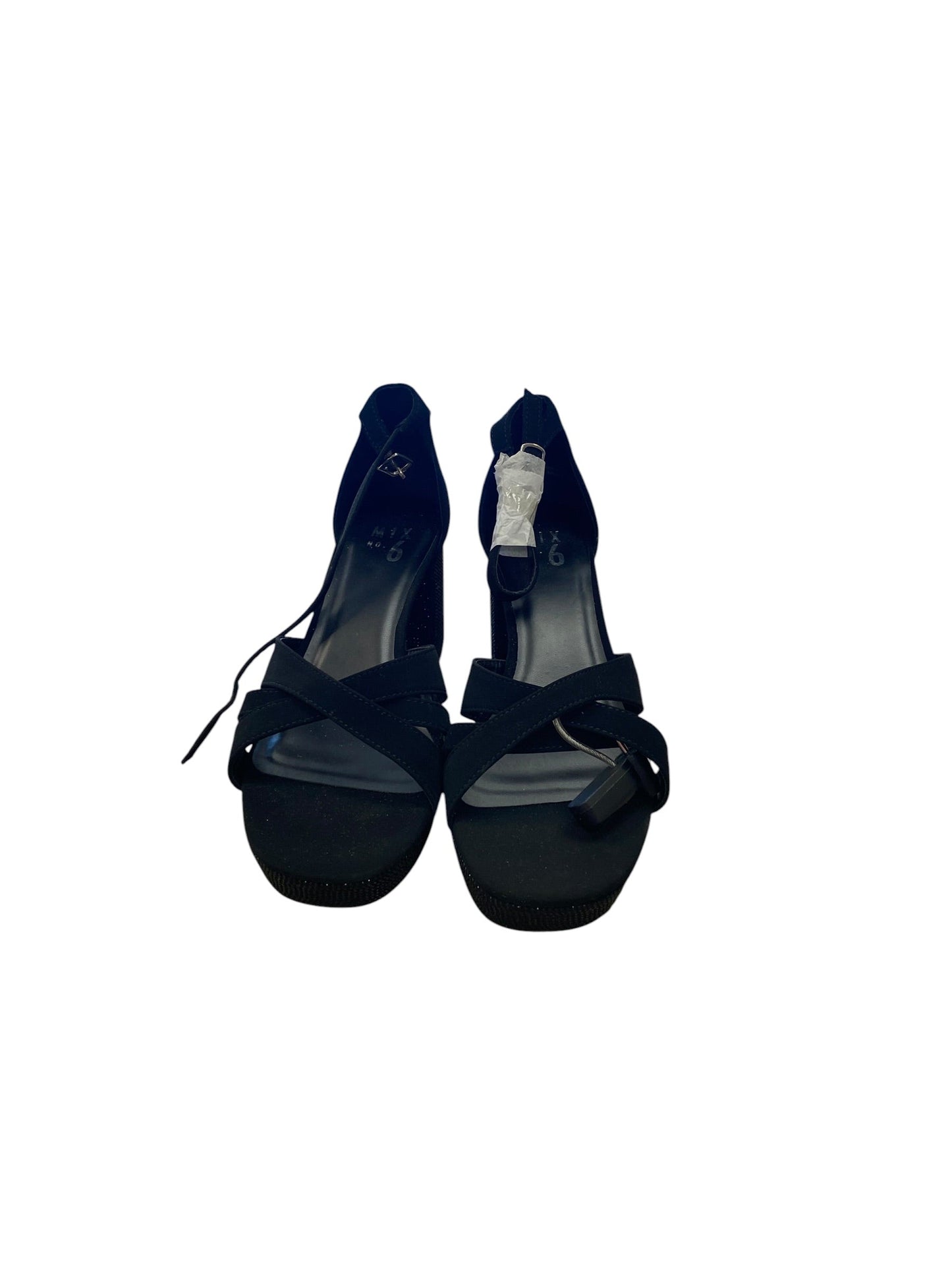 Sandals Heels Block By Mix No 6 In Black, Size: 10