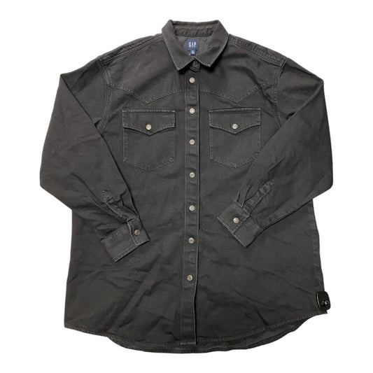 Jacket Shirt By Gap In Black, Size:Xl