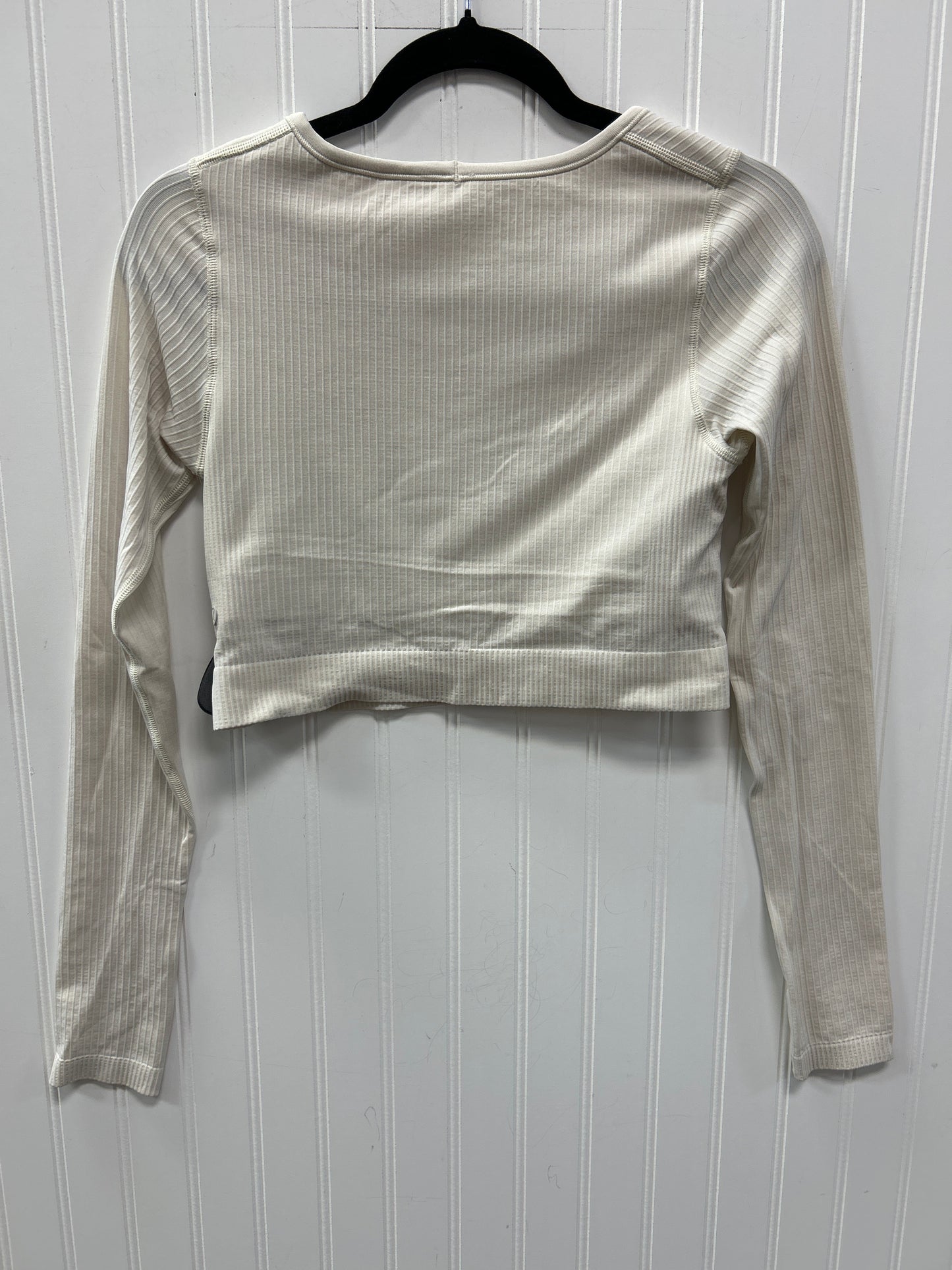 Athletic Top Ls Collar By Lululemon In Cream, Size:Xs