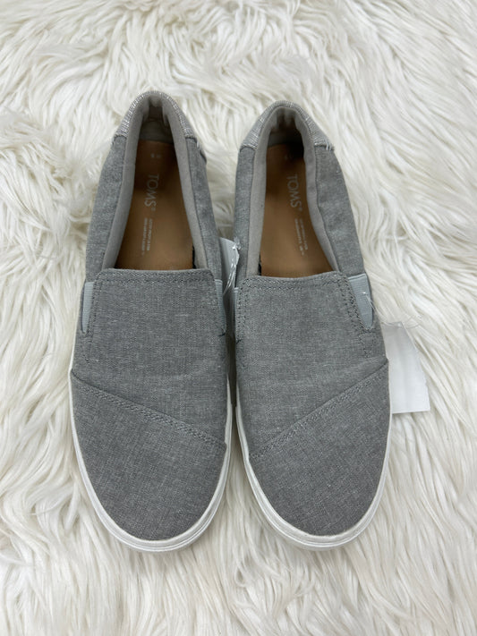 Shoes Flats By Toms In Grey, Size:9
