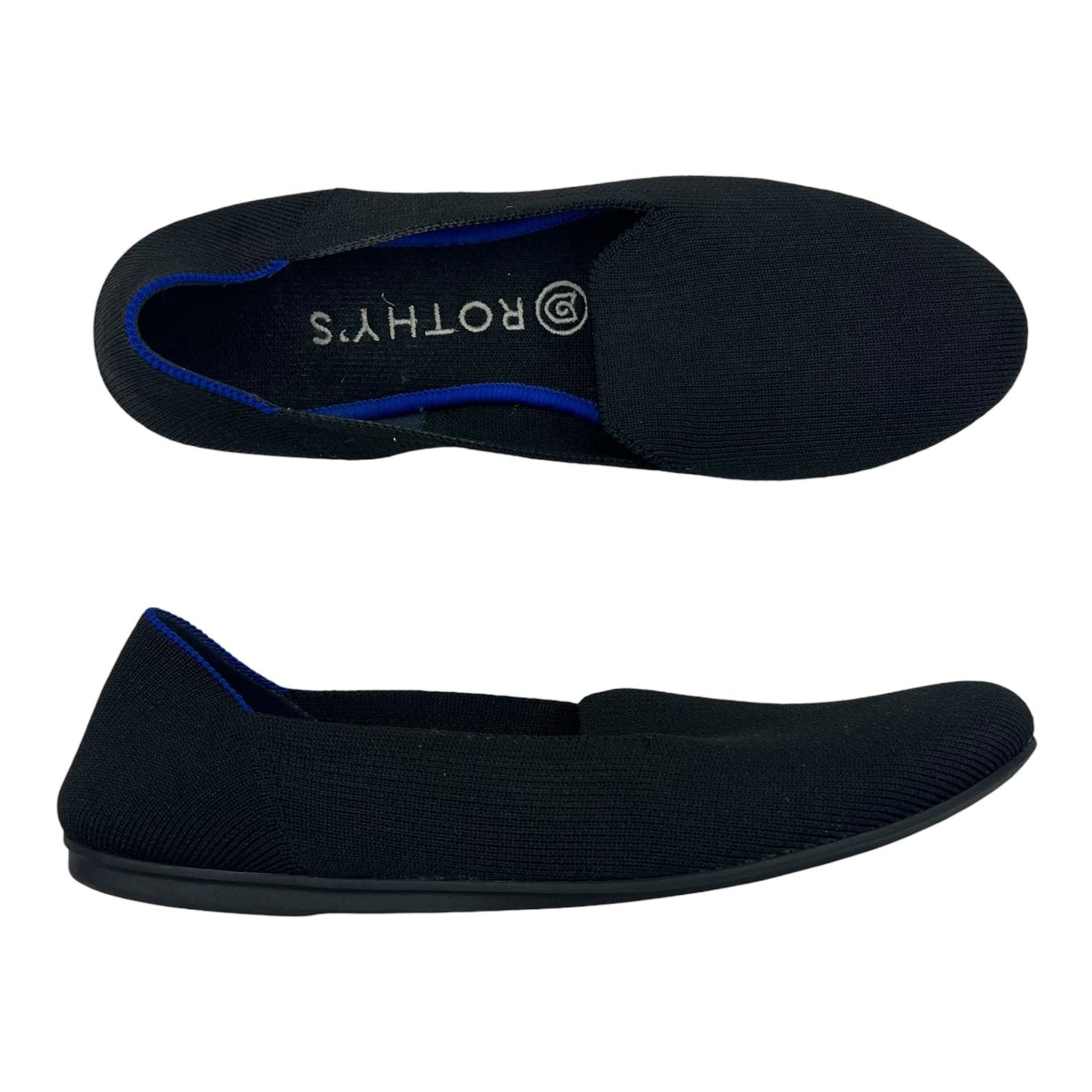 BLACK SHOES FLATS by ROTHYS Size:8