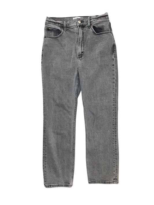 Jeans Straight By Abercrombie And Fitch In Black Denim, Size:6