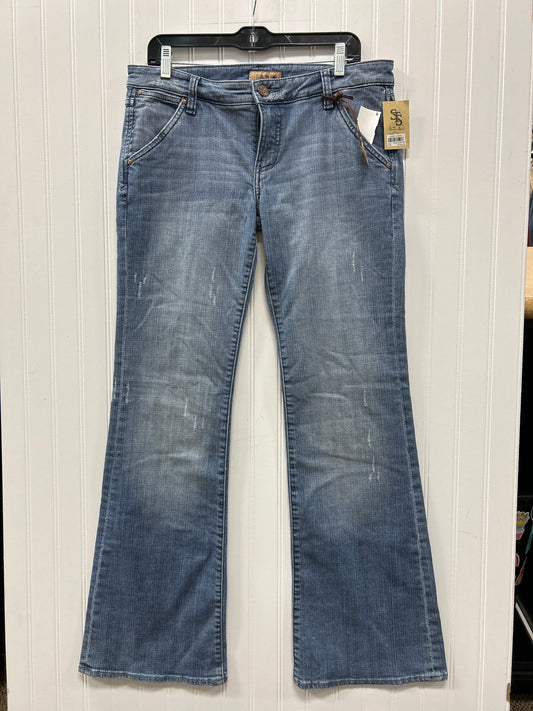 Jeans Flared By See Thru Soul In Blue Denim, Size:10