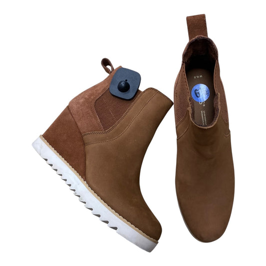 Boots Ankle Heels By Toms In Brown, Size:6.5