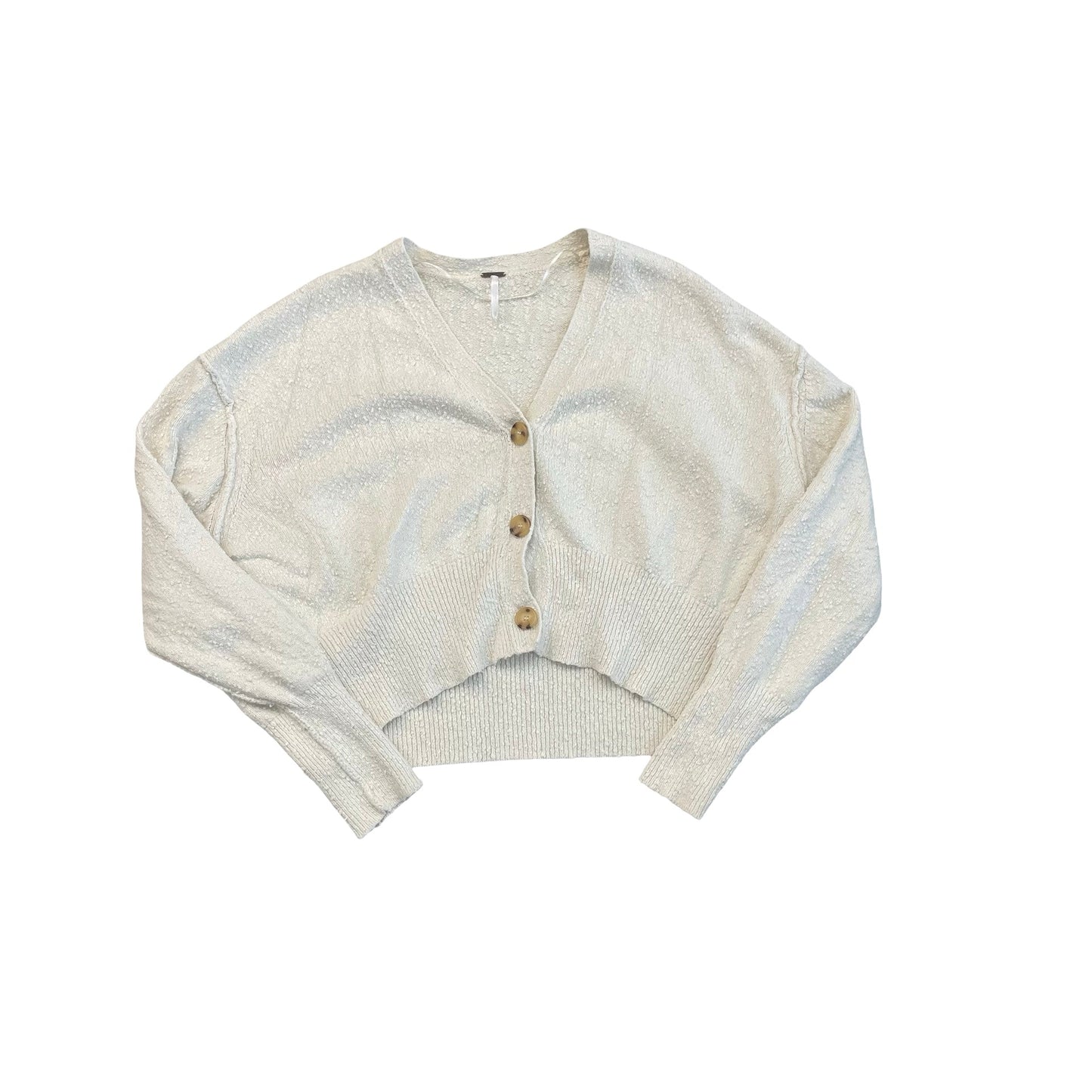 Sweater Cardigan By Free People In Cream, Size:S