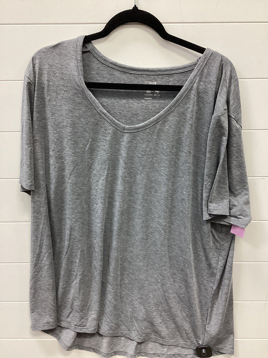 Athletic Top Ss By Gapfit In Grey, Size:1X