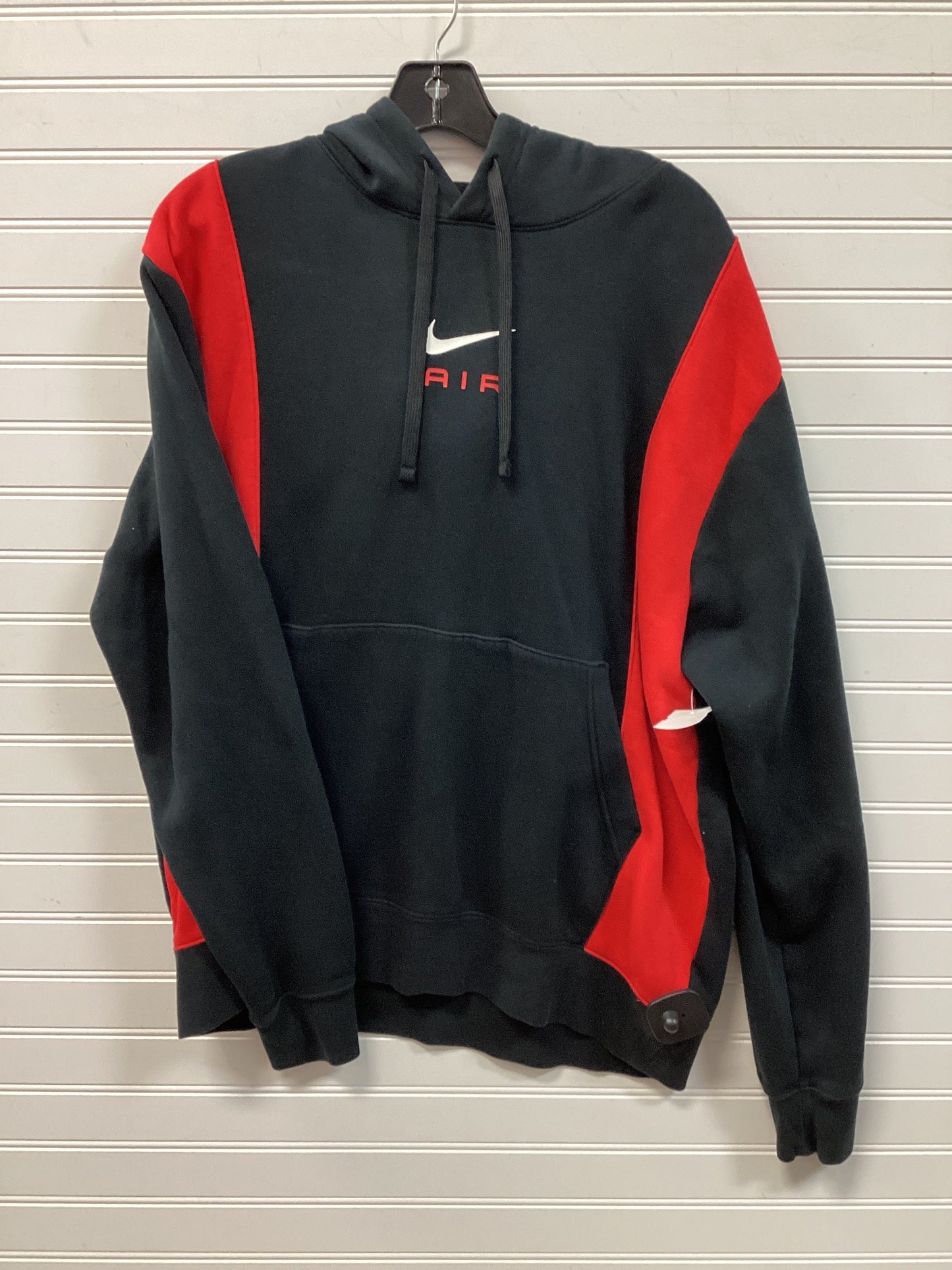 Sweatshirt Hoodie By Nike Apparel In Black & Red, Size:L
