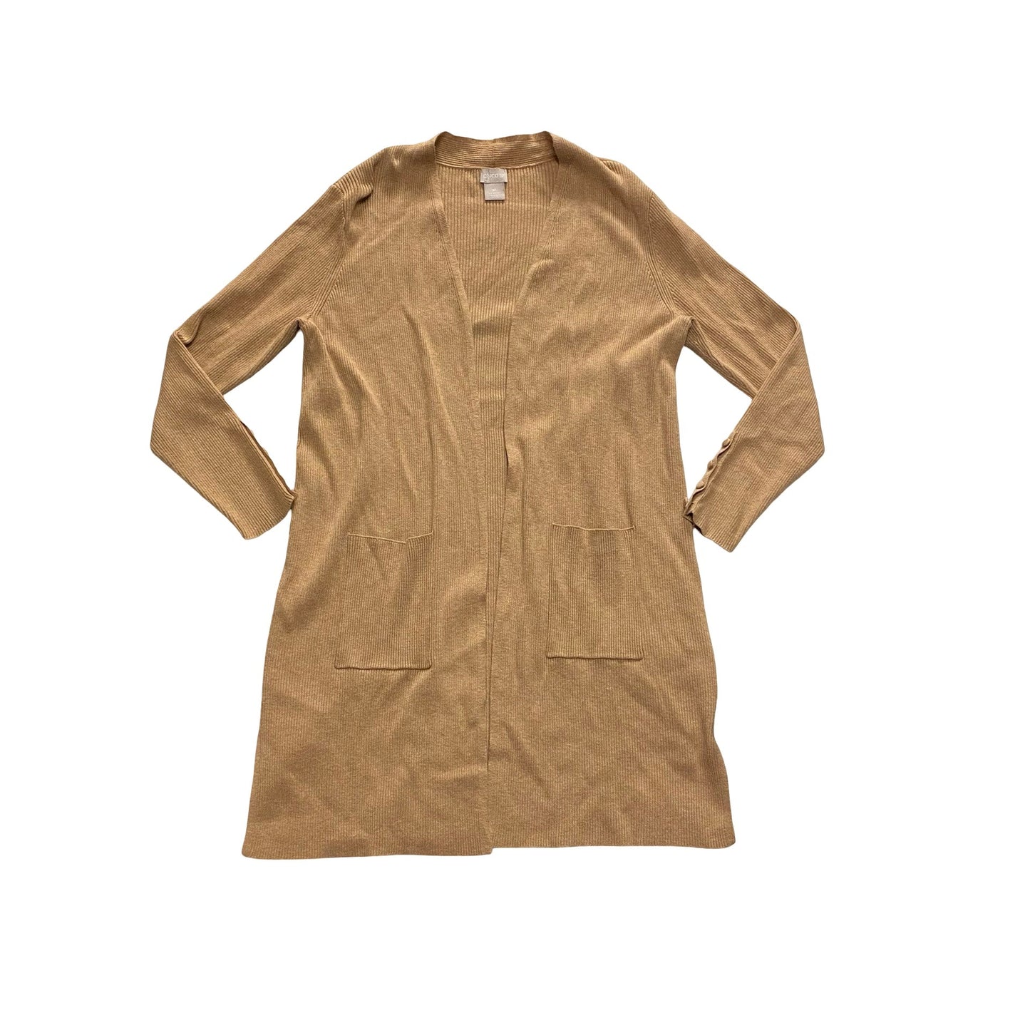 Sweater Cardigan By Chicos In Tan, Size:Mp