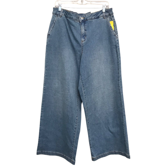 Jeans Wide Leg By Style And Company In Blue Denim, Size:16