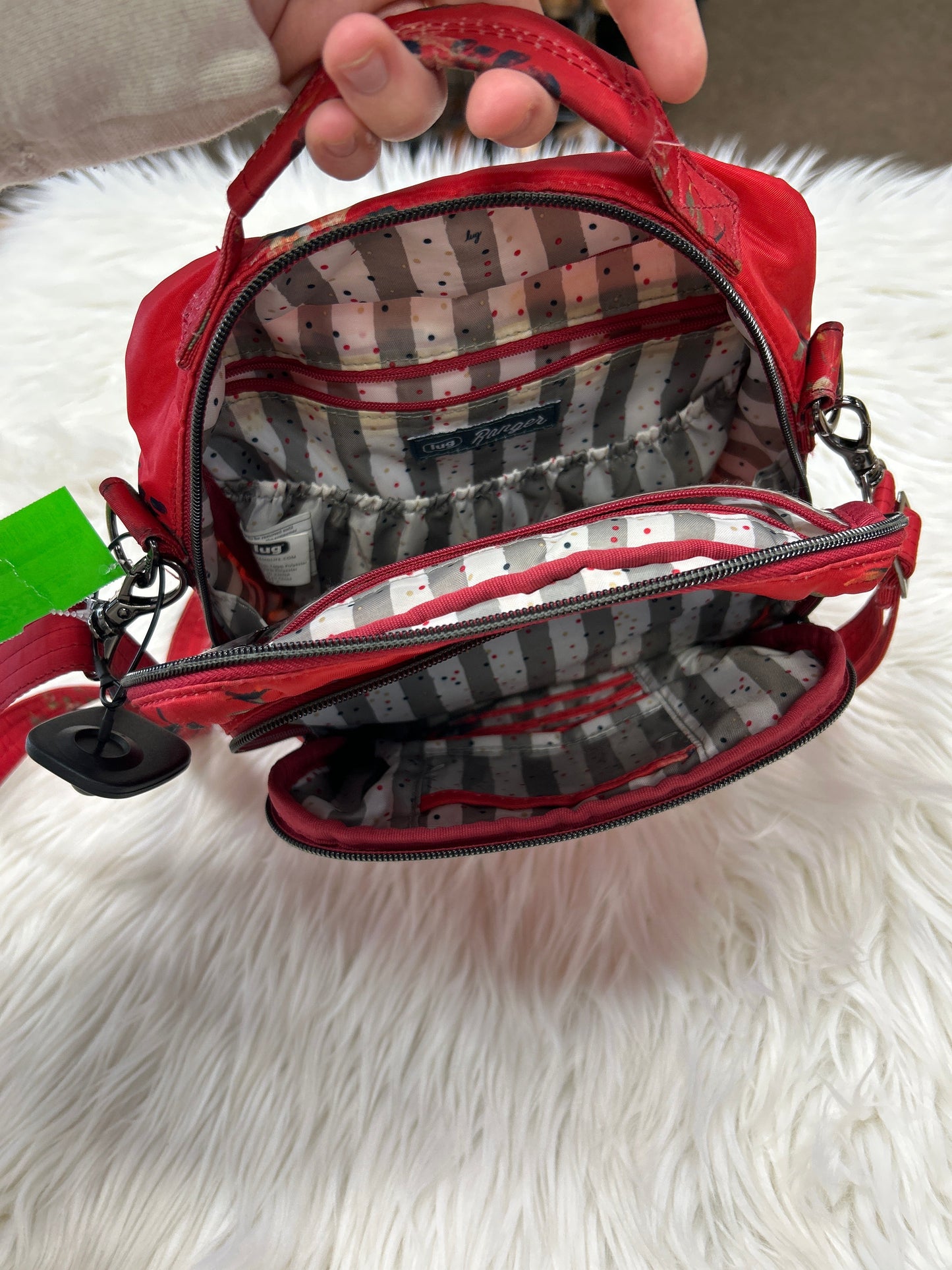 Handbag By Lug In Red, Size:Large