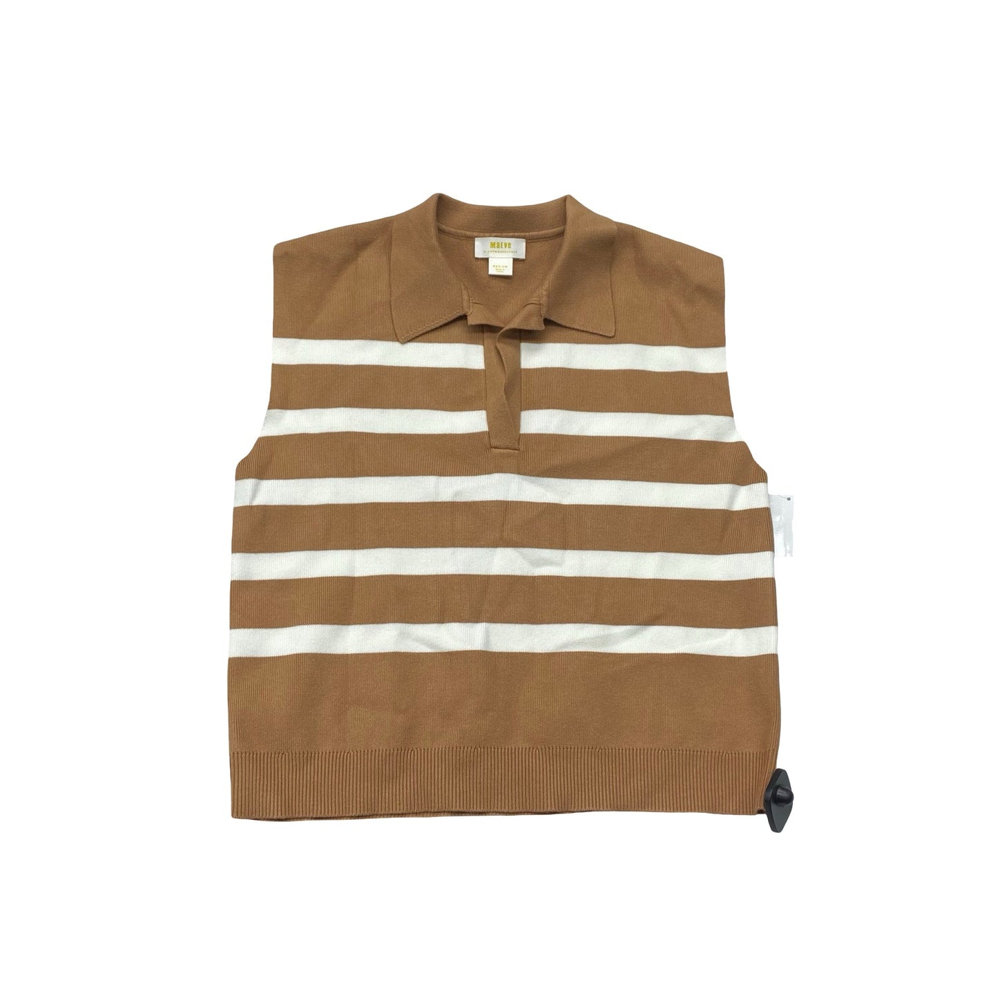 Sweater Ss By Maeve In Brown & White, Size:M