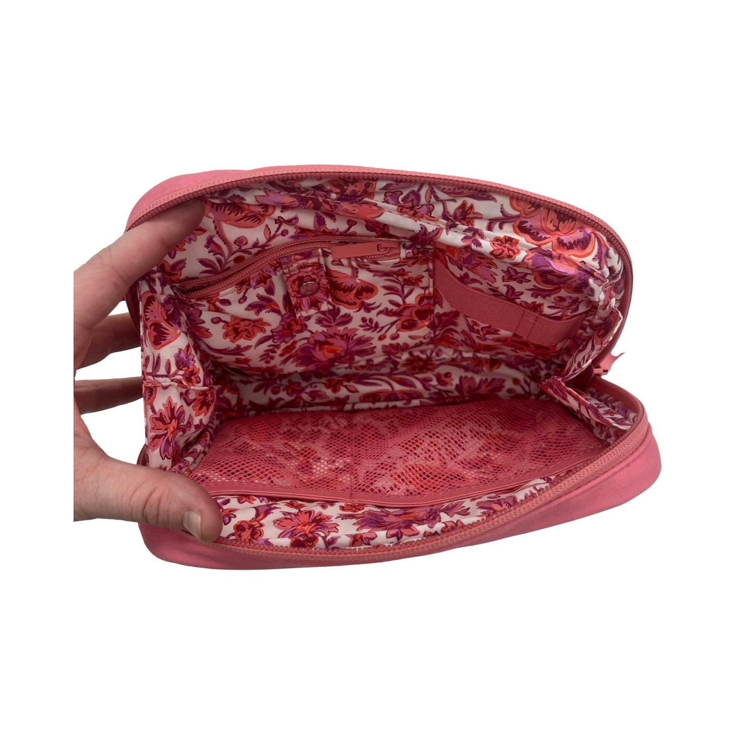 Makeup Bag By Vera Bradley In Pink, Size:Medium