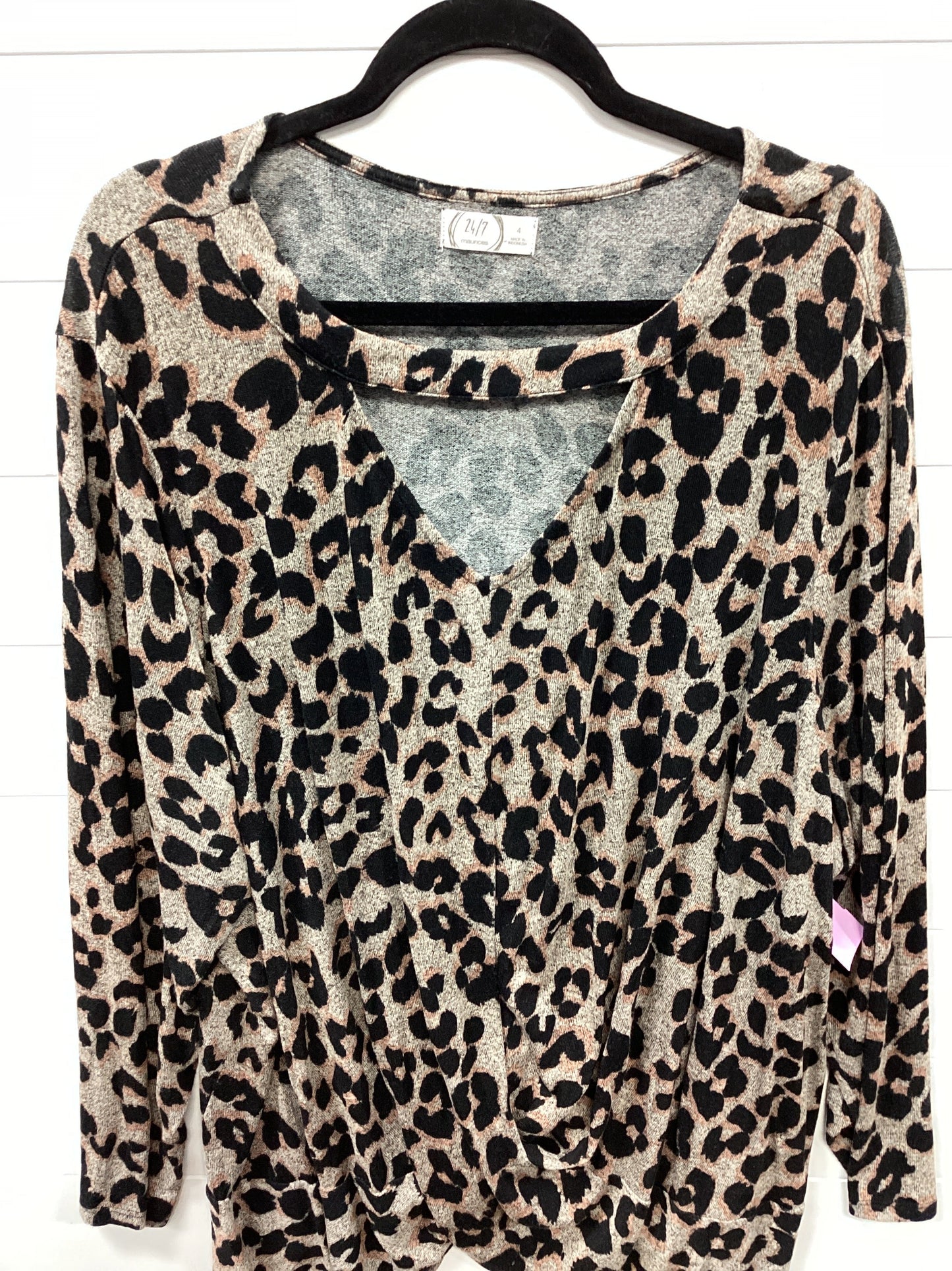 Top Ls By Maurices In Animal Print, Size:4X
