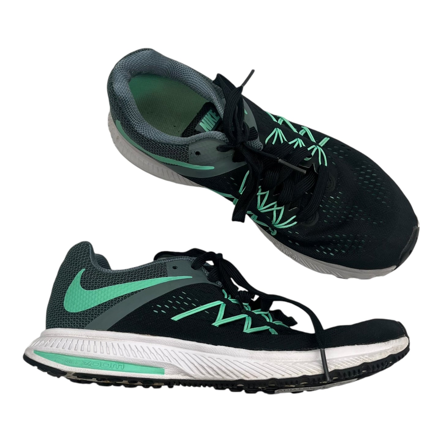 Shoes Athletic By Nike In Black & Green, Size:9