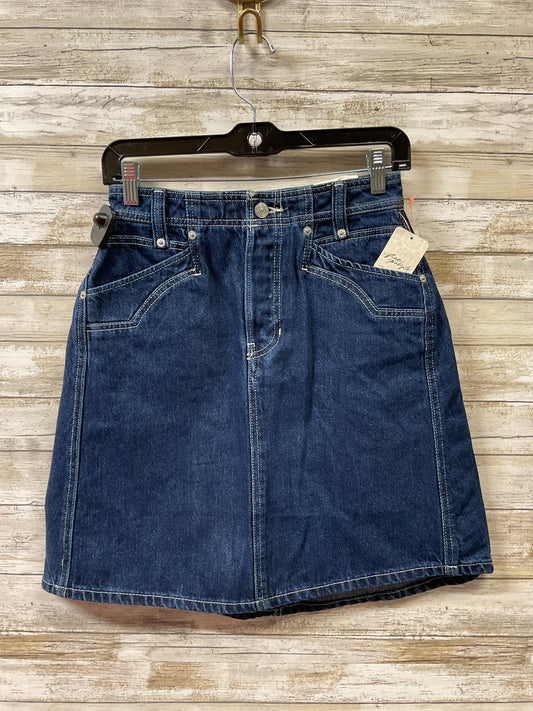 Skirt Midi By We The Free In Blue Denim, Size:2