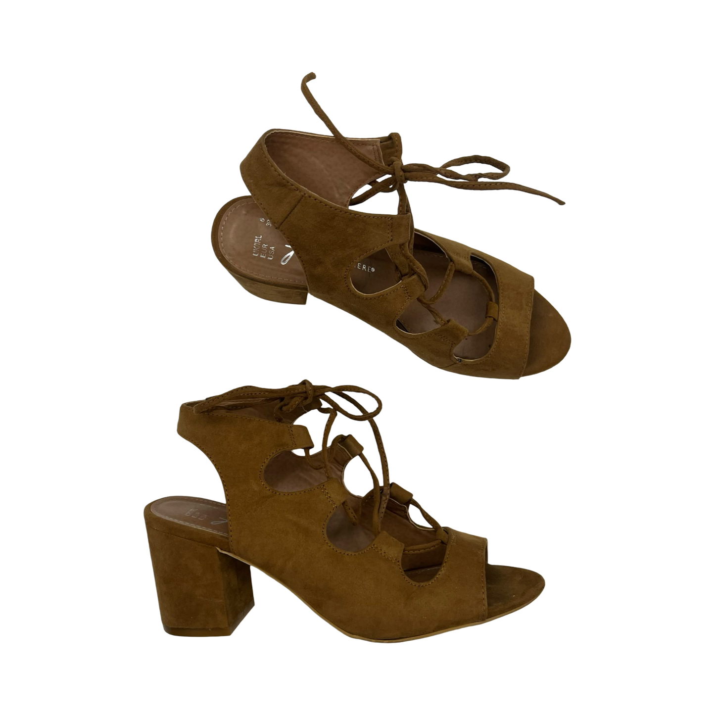 Sandals Heels Block By Atmosphere In Brown, Size:8