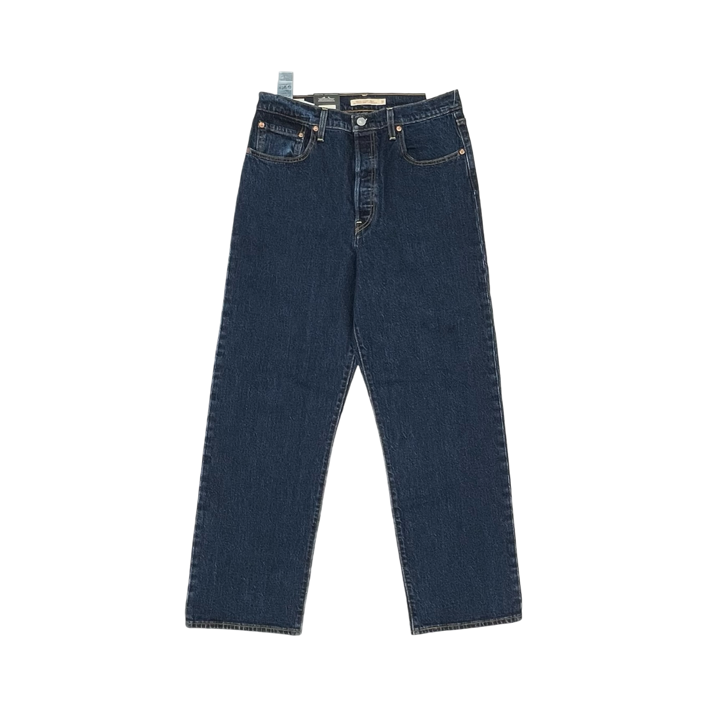Jeans Straight By Levis In Blue Denim, Size:12