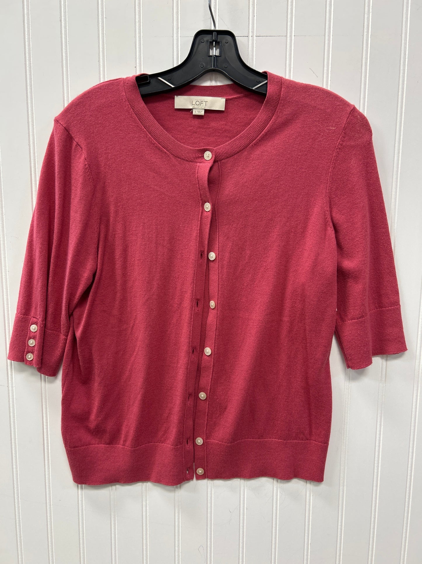 Blouse Ss By Loft In Red, Size:S
