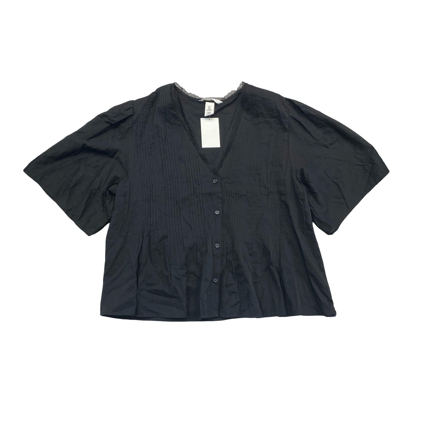 Top Ss By H&M In Black, Size:L