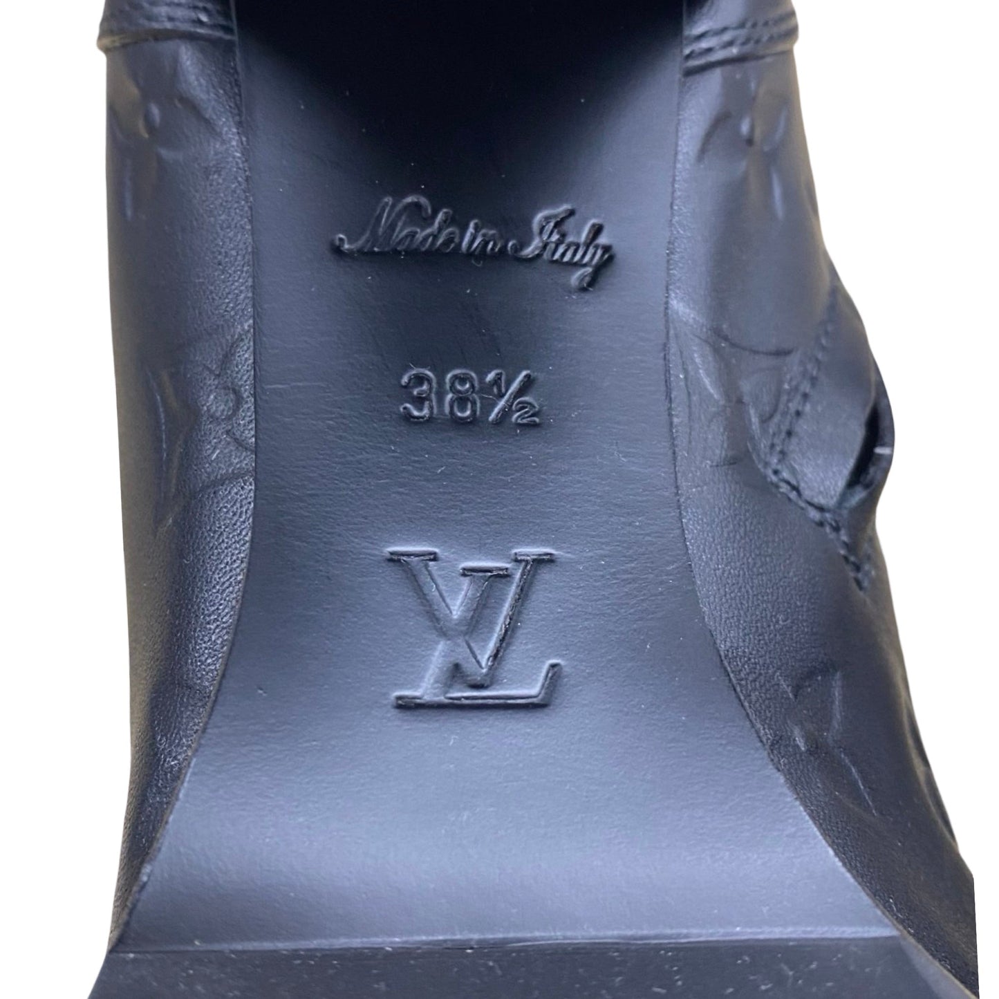 Boots Luxury Designer By Louis Vuitton In Black, Size:8.5