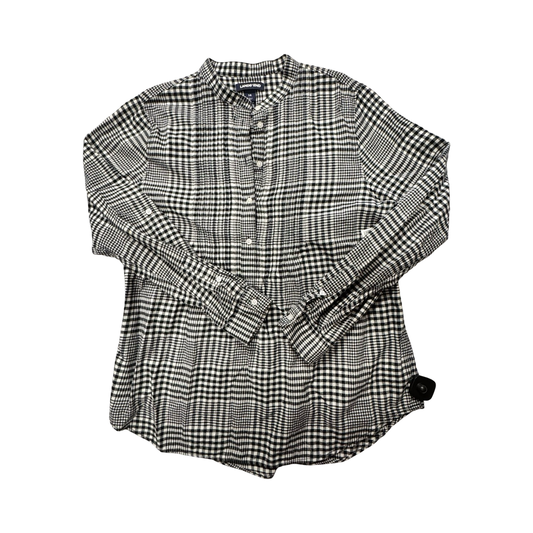 Top Ls By Lands End In Black & White, Size:14