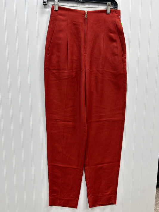 Pants Designer By Sandro In Red, Size:2